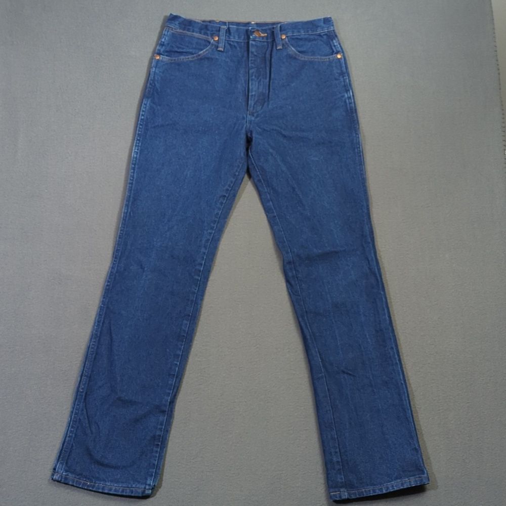 Wrangler Jeans Men's 33x34 Fits 31x32 Blue 936DEN Cowboy Cut Slim Fit Western